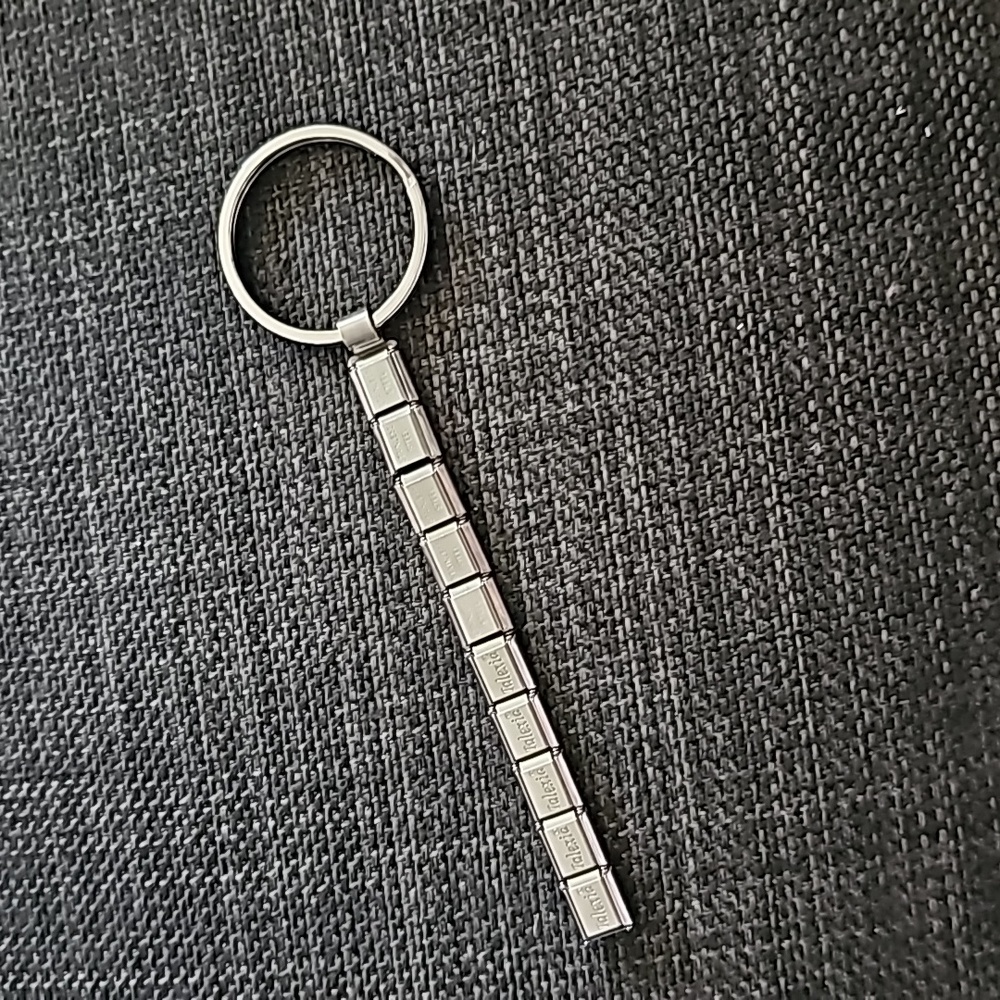 10 Charm Stainless Steel and Talexia Key Ring - Picture 3 of 5